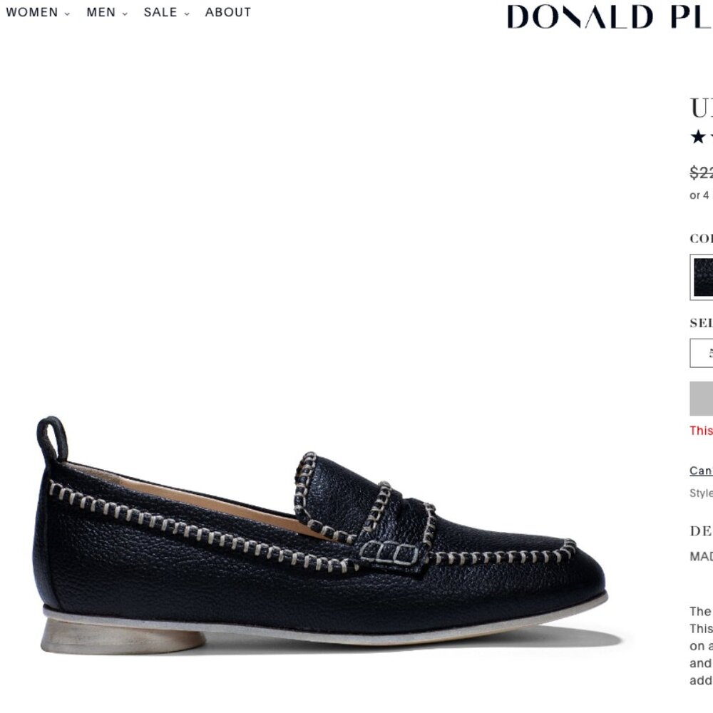 Donald Pilner Women's Loafer Shoes Black Size 9